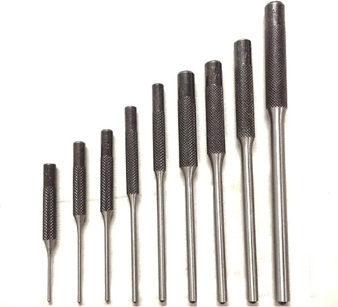Long Drive Roll Pin Punch Set of 9 PcsImperial Sizes/Hardened & Precisely Ground Amazon.co.uk