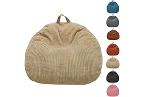 ZHENLIVES Bean Bag Chair (No Filler),Stuffed Animal Storage Bean Bag Cover for Kids,Toddler Bean Bag,Kids Bean Bag for Adults,Teens,Fluffy Large Bean bagchair