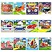 Vileafy Puzzle Party Favors for Kids, Popular Bulk Puzzles Among Children, 12-Pack with Individual Storage Tray & Organza Bag, 5 3/4
