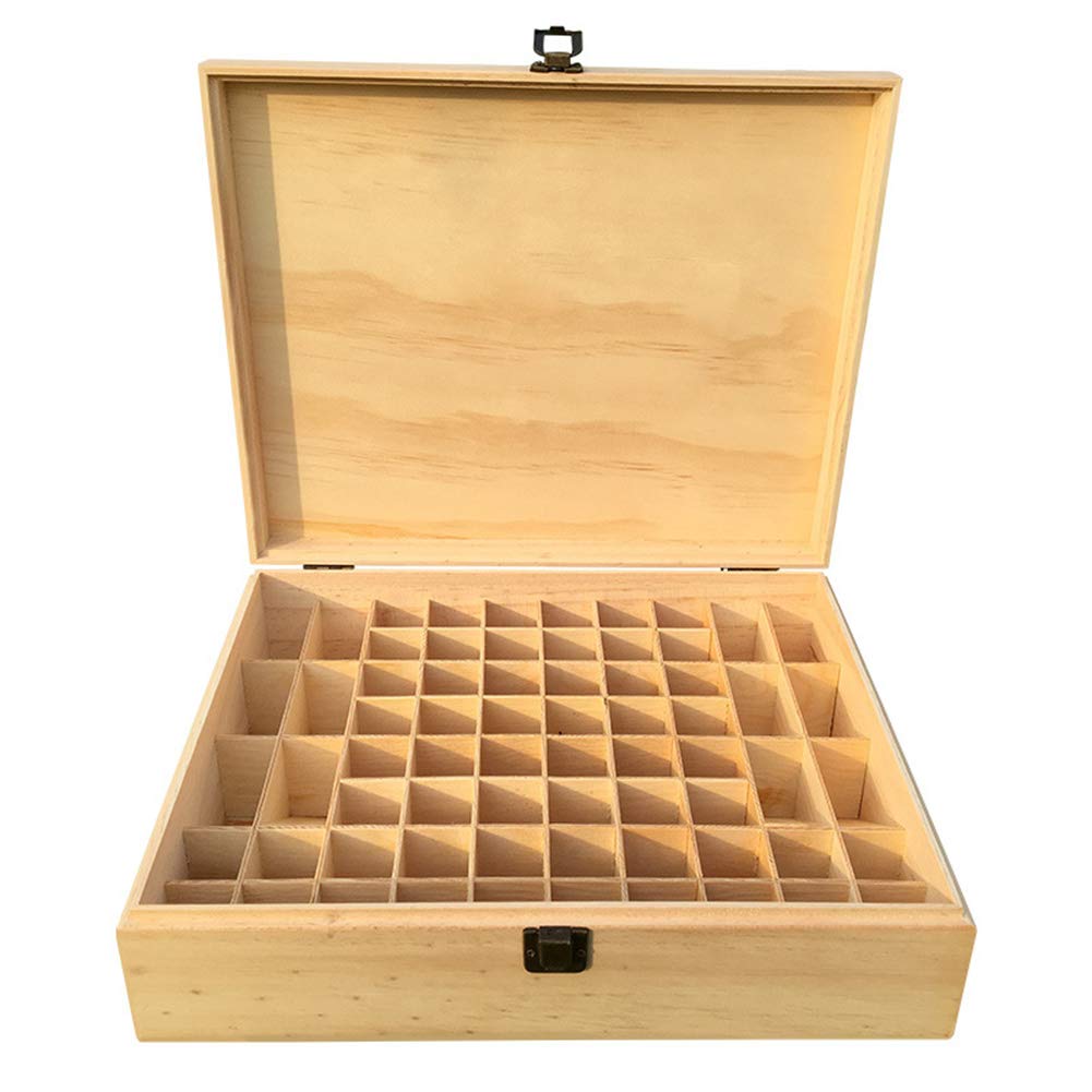 Veronivan Caja de almacenamiento de 68 rejilla de madera para aceites