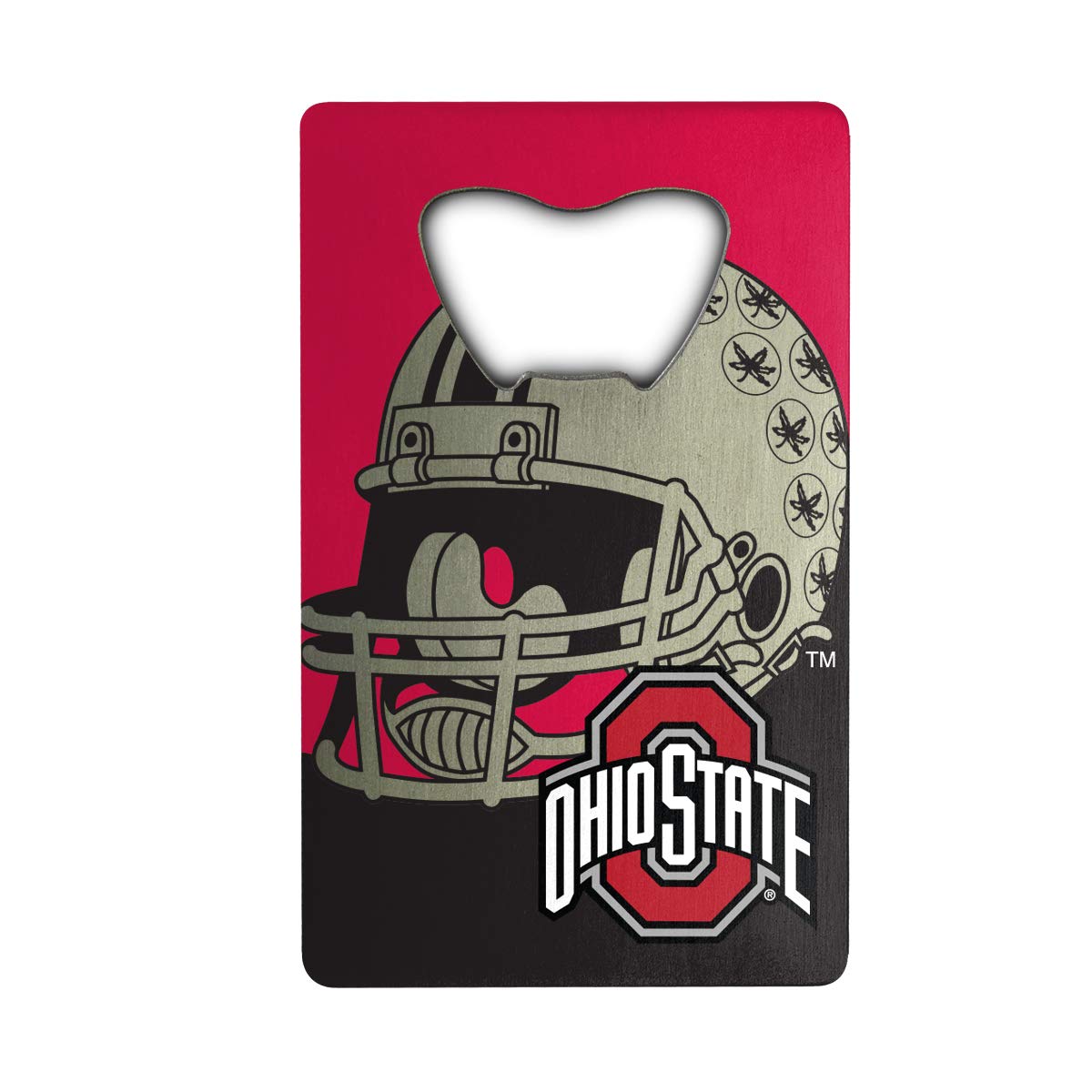 Fanmats Ohio State University Metal Credit Card Bottle Opener 3.25" x 2"