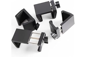 Blasoul Adjustable Sectional Couch Connectors(Suit for Tube Length 1-2.5in)4pcs Small Aluminum Alloy Patio Furniture Clips,H:1.37in*W:1.45in,Without Damaging Rattan and Easy to Keep Furniture Together