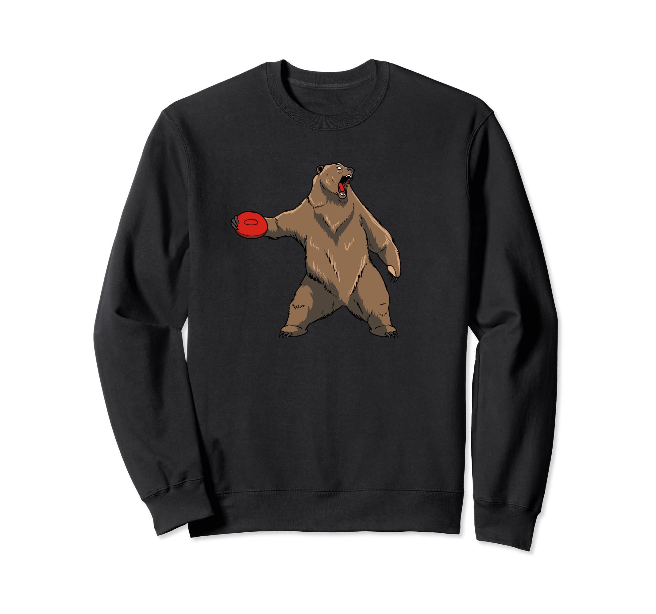 Disc Golf Grizzly Brown Bear - Frolf Frisbee Golf Sweatshirt