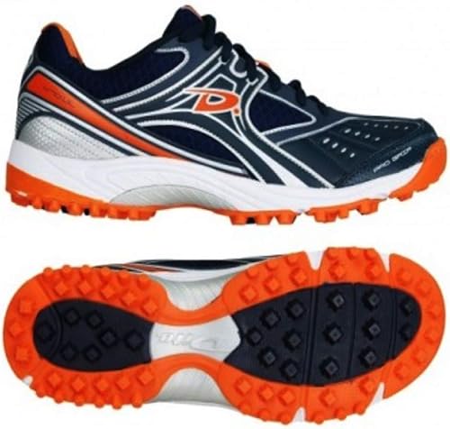 navy and orange turf shoes