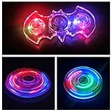 Cystal Bat Fidget Spinner Toy, LED Light Fidget Hand Spinner EDC Toy,Reducer Bearing Toy for ADHD Focus Stress Relief Time Killing Helper, High Speed Bearing