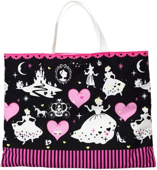 パルフィーユ ハンドメイド レッスンバッグ New シンデレラ プリンセス C 黒 女の子 手作り サブ 絵本 バッグ 図書袋 通園 通学 入園 入学 レッスンバッグ Amazon