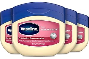 Vaseline Petroleum Jelly Baby Skincare Protective & Pure 4 Count Treats Dry Skin And Prevents Chaffed Skin From Diaper Rash Hypoallergenic And Gentle On Skin 13oz