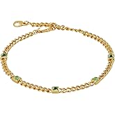 Alex and Ani September Birthstone Sapphire Curb Chain Bracelet