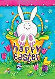 Toland - Bunny Tail - Decorative Cute Rabbit Spring Easter Holiday Basket USA-Produced Garden Flag