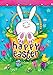 Toland Home Garden 102610 Bunny Tail Easter Flag 28x40 Inch Double Sided Easter Garden Flag for Outdoor House Eggs Flag Yard Decoration
