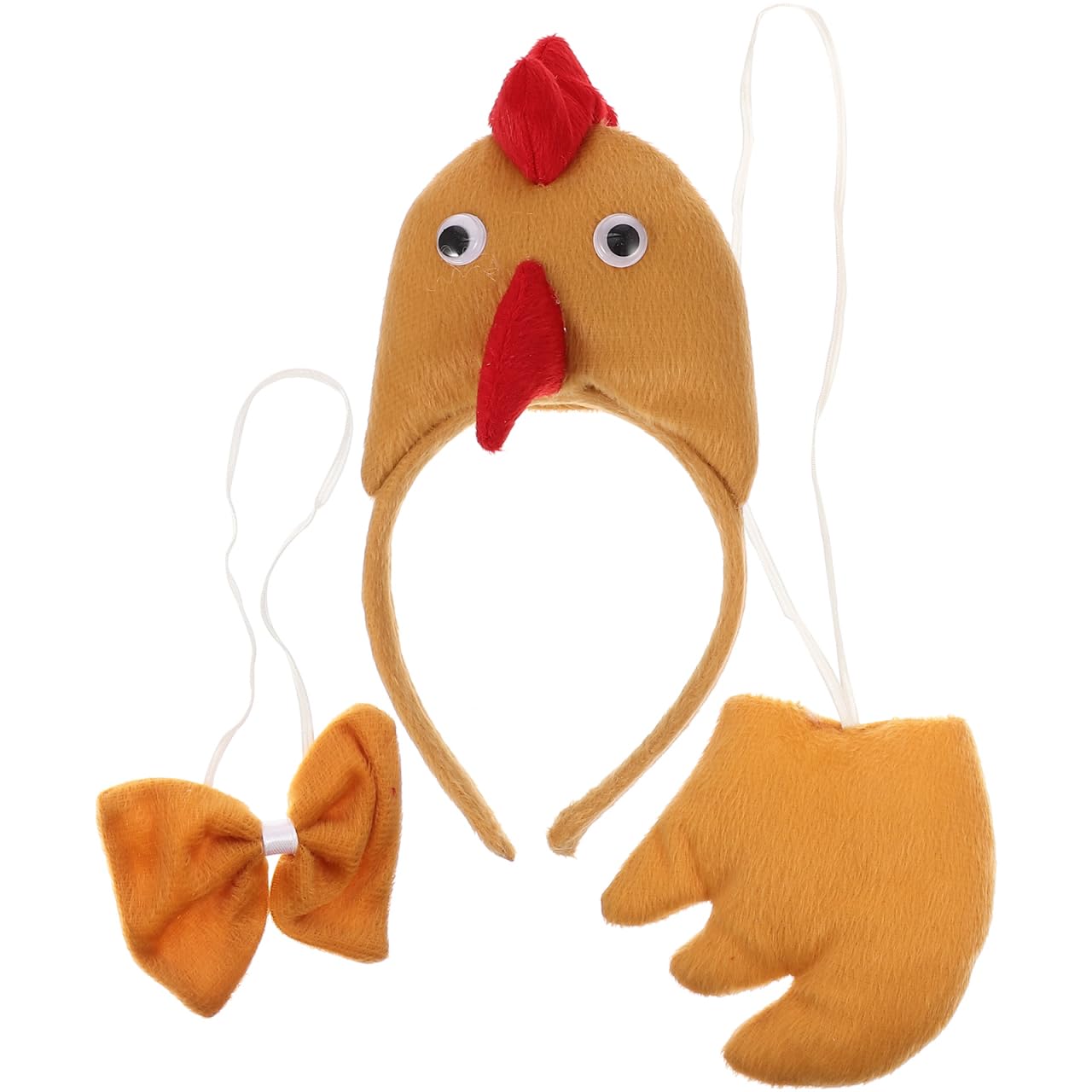 BESTYASH Easter Chicken Costume Set with Headband Tail and Festive Bow Tie for Hen Party Cosplay Accessories
