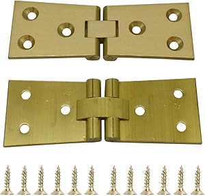 2Pcs Heavy Brass Butler Tray Hinge 180 Degree for Butler Folding Tables Furniture Table with Screws