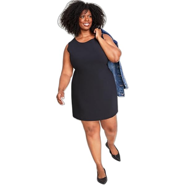 On 34th Women's Plus Size Double-Weave Sheath Dress (Black, 20W) at Amazon Women's Clothing store