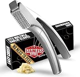 Gourmet Easy Garlic Press Stainless Steel Detachable Handle, No Peel view 1