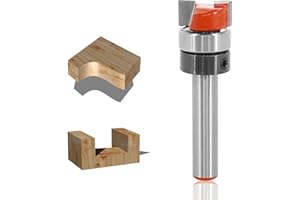 Akylin Pattern Flush Trim Router Bit 1/4 Inch Shank - Cut Dia 1/2", Cutting Length 1/4" , Pattern/Template Router Bit, Flush 
