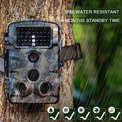 image for FUNSHION Trail Game Camera, 16MP 1080P Trail Cameras with Night Vision