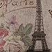 LINKWELL 45x45cm Retro Shabby Chic Pink Roses Paris Eiffel Tower Linen Pillow Case Cushion Cover