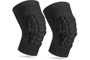 LUODITO Wrestling Knee Pads for Kids Youth Adult, Knee Compression Sleeve for Basketball Volleyball Football, 1 Pair Short Knee Pads Sleeves ((#2) Black-2pcs,Small)