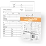 EasyGenie Large Print Two-Sided Family Group Sheets for Ancestry (30 Sheets) Archival-Quality Genealogy Forms
