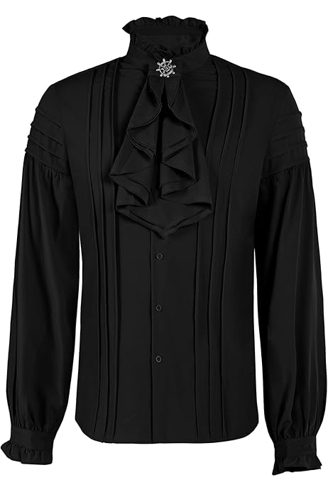 Vampire Costume Camisa Medieval De Pirata Para Hombre, Diseu00f1o