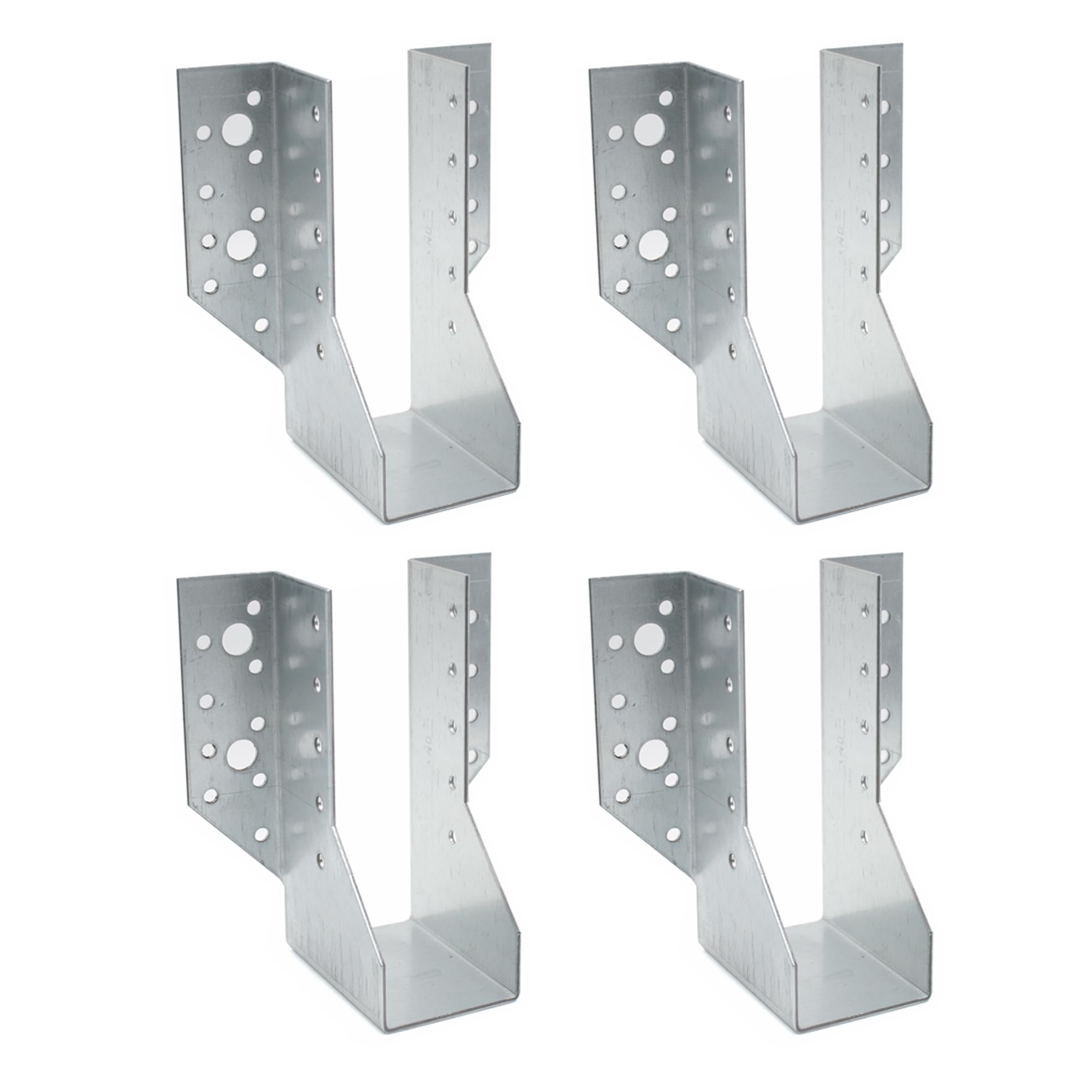 DOJA Barcelona Beam Support | Pack 4 | A-Beam Shoes | in Zinc | Winged Beam Shoes | for Wooden Post Support, Wooden Beams for Pergolas, Exterior Wooden Beam Metal 32x144x75