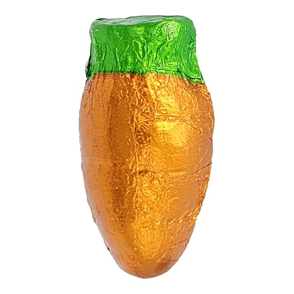 FRUIDLES EASTER CHOCOLATE CARROTS BUNNY RABBIT TREATS MILK CHOCOLATE, INDIVIDUALLY WRAPPED IN ORANGE FOILS, APPROXIMATELY 38 PIECES PER POUND (HALF-POUND)