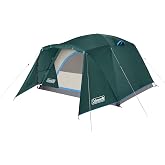 Coleman Skydome Tent with Full-Fly Weather Vestibule, Weatherproof 4/6 Person Tent Sets Up in 5 Minutes &amp; Protects from Water, 20% More Headroom Than Traditional Shelters