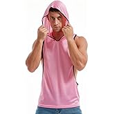 FIROTTII Men's Workout Hooded Tank Tops Bodybuilding Muscle Cut Off T Shirt Sleeveless Gym Hoodies