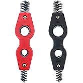 2 PCS 4 in 1 Copper Tubing Brush, 1/2 in and 3/4 in Copper Pipe Cleaner, Stainless Steel Coppers Tubing Wire Brush Cleaning I