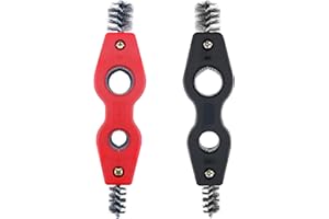 2 PCS 4 in 1 Copper Tubing Brush, 1/2 in and 3/4 in Copper Pipe Cleaner, Stainless Steel Coppers Tubing Wire Brush Cleaning I