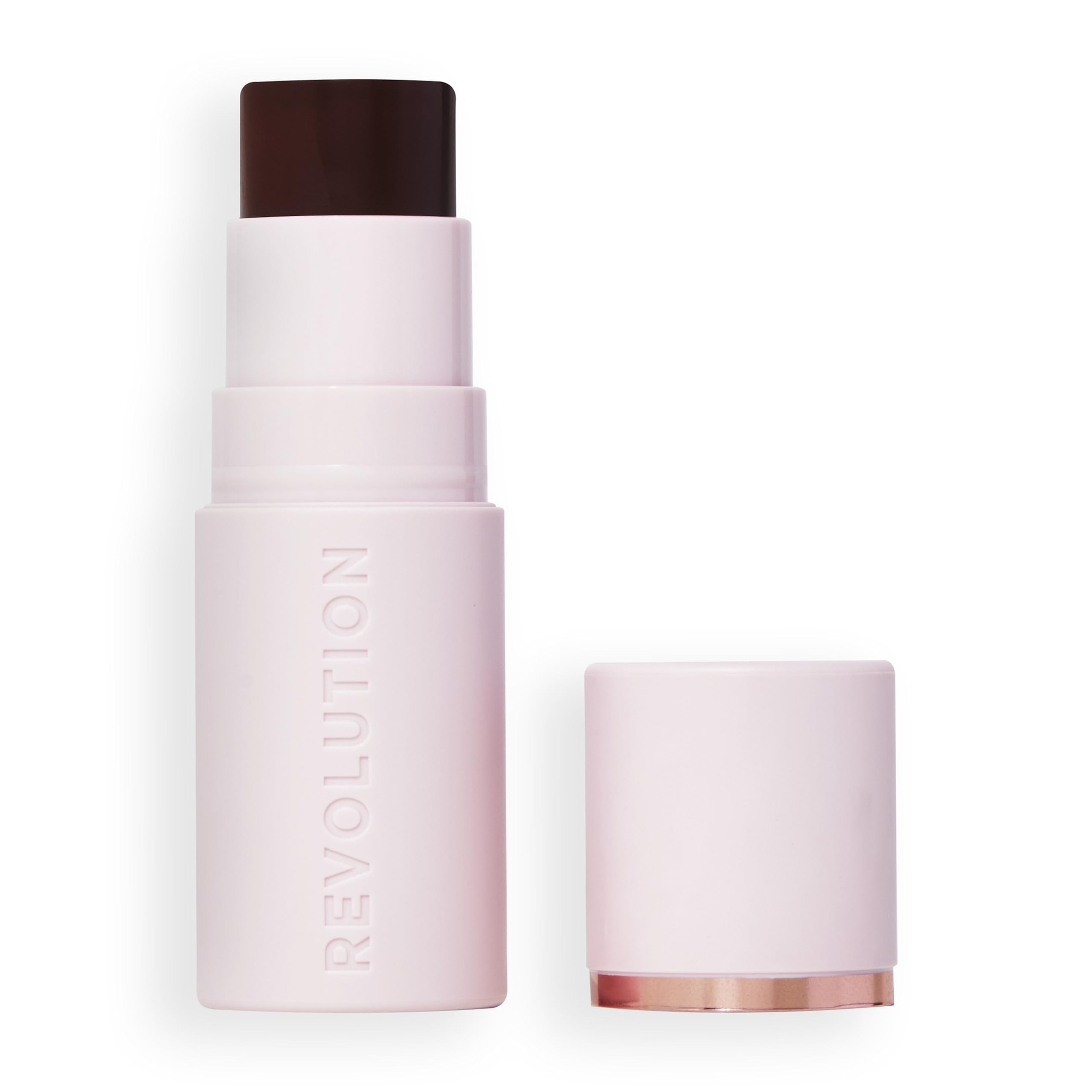 Revolution, Skin Silk Bronzer Stick, Buildable Colour for Cheek, Eye, & Lip, Cream-to-Powder Formula, Vegan & Cruelty-Free, Deep Mocha, 4.5g