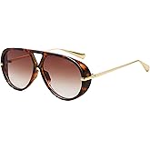 SevenColor Trendy Oversized Aviator Sunglasses for Women Men Retro Big Round Shield Sun Glasses Vintage Shades