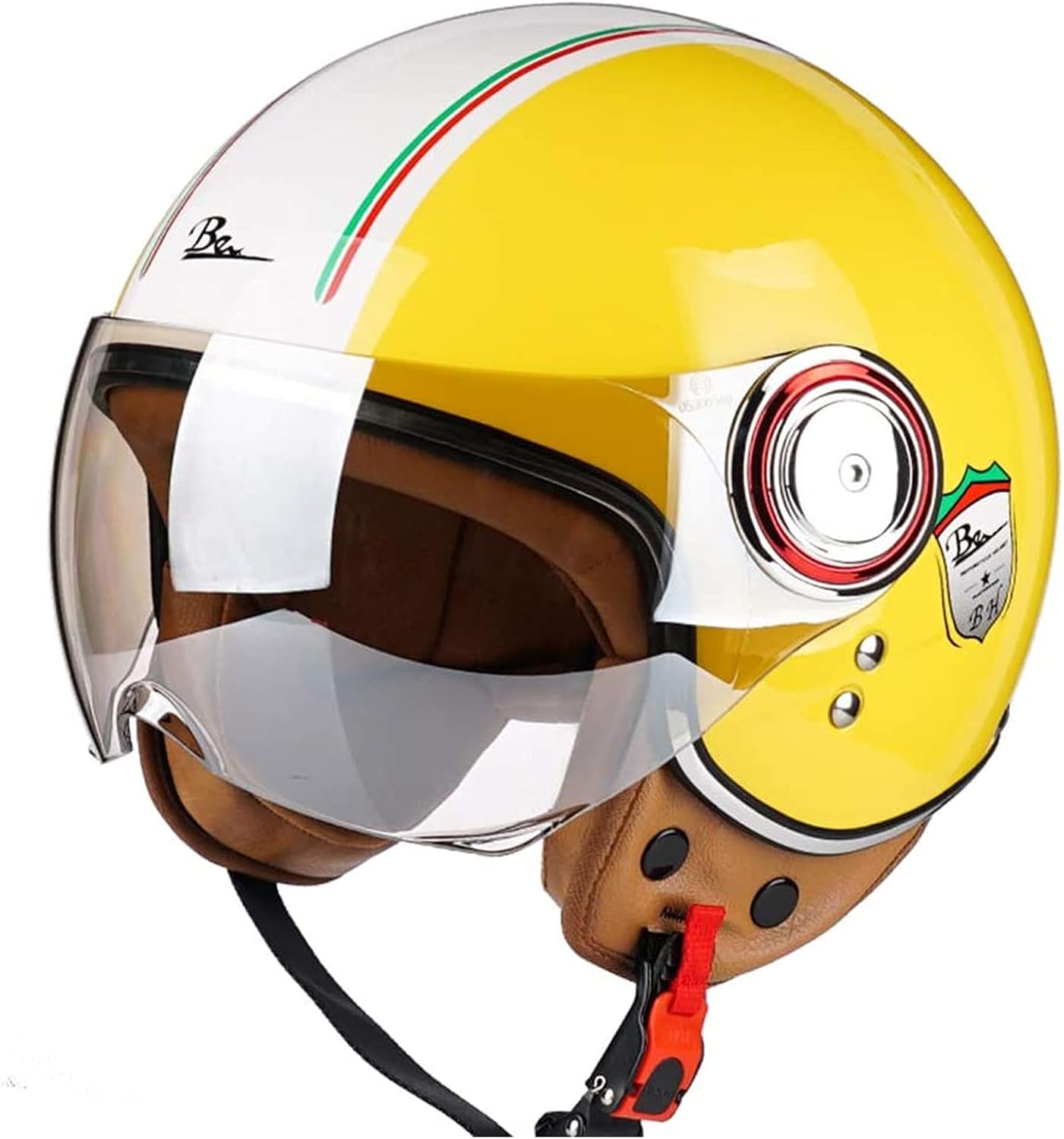 Low Profile Vintage Style For Women And Men 3/4 Motorcycle Open Face Half Helmet DOT Approved