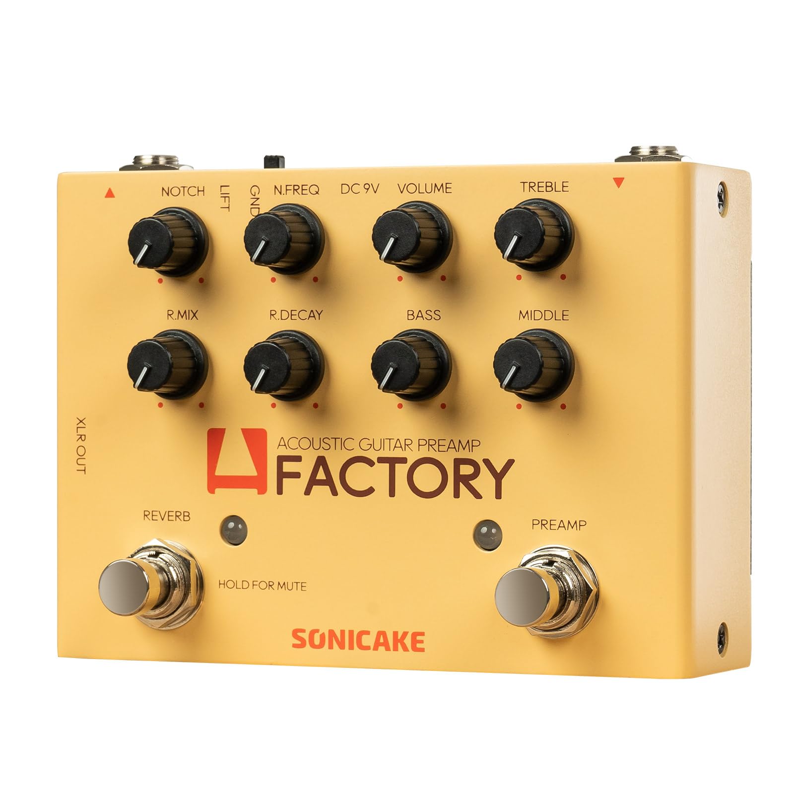 Photo 1 of SONICAKE Acoustic Guitar Effects Pedal with Analog Preamp and Digital Reverb Acoustic Instruments with XLR Output - A Factory