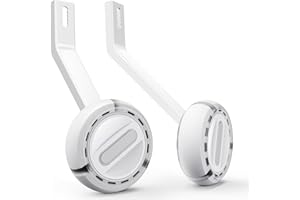 Empathech Training Wheels for 20 inch Bike, Safety Max—High-Strength Steel with Anti-Tip Design, Long-Lasting Light Up Bicycle Training Wheels for Kids Bike, Fits 20'' Single-Speed Only, Grey