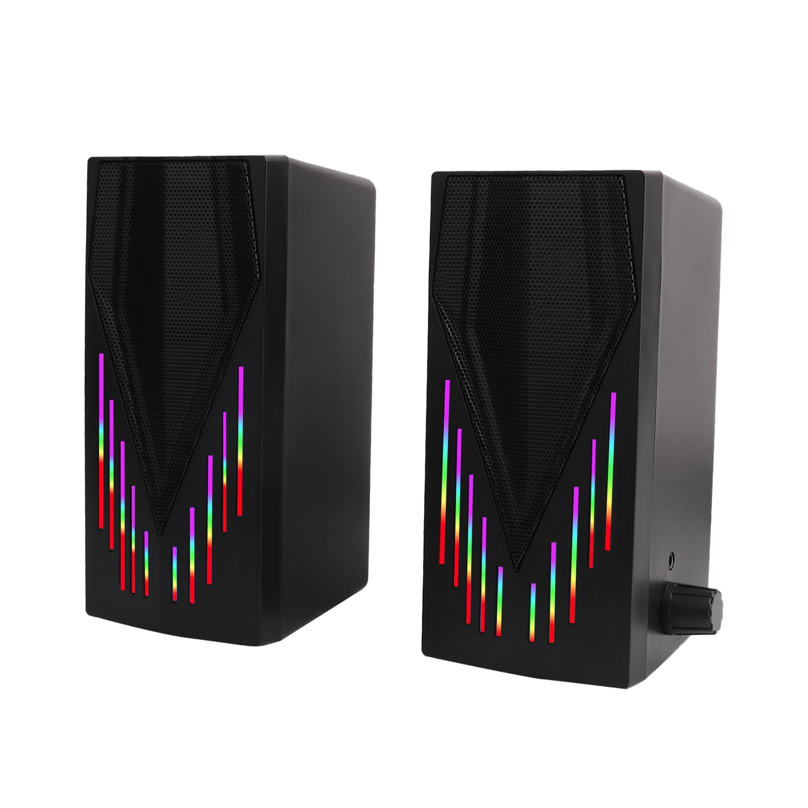Photo 1 of YXHDZ Computer Speakers, Speakers for Computer Desktop PC with Colorful RGB Lighting, USB Powered Gaming Speakers with 3.5mm Aux Cable for Monitor Laptop Tablet