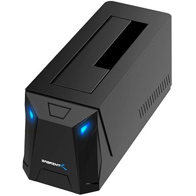 SABRENT USB-C Hard Drive Docking Station, 2.5"/3.5" Inch SATA SSD & HDD Tool Free 10Gbps Docking Station, Hot Swappable, Supports 20TB Drives, for Windows and Mac (DS-UC1B)
