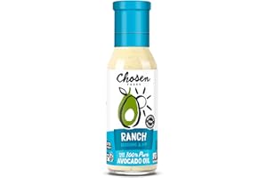 Chosen Foods Avocado Oil-Based Ranch Salad Dressing and Marinade, Keto Diet Friendly, Gluten & Dairy Free, Low-Carb Sauce (8 oz)