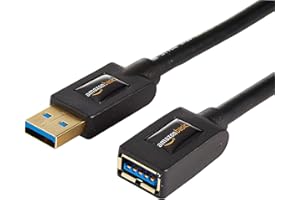 鶹 Basics 2-Pack USB-A 3.0 Extension Cable, 4.8Gbps High-Speed, Male to Female Gold-Plated Connectors, 6 Foot, Black