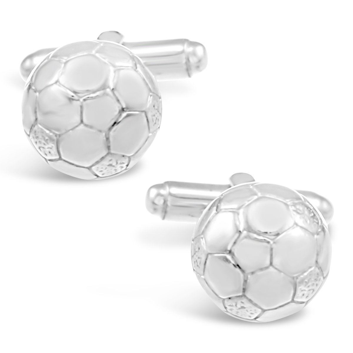 Alexander Castle Football Soccer 925 Sterling Silver Cufflinks - Novelty Cufflinks for Men with Jewellery Gift Box - Football Gifts for Men