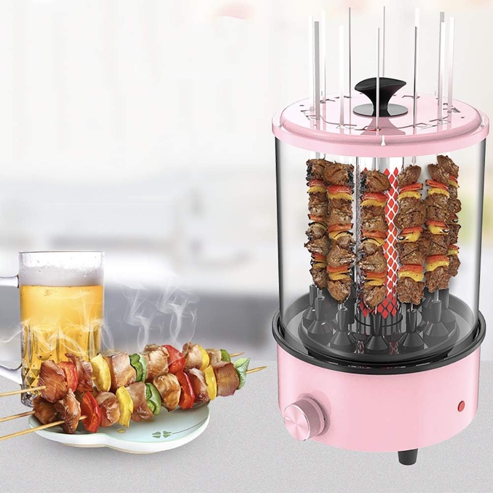 Review LIN Portable Electric Smokeless Portable BBQ, AutoRotate Indoor Barbecue Grill, Suitable