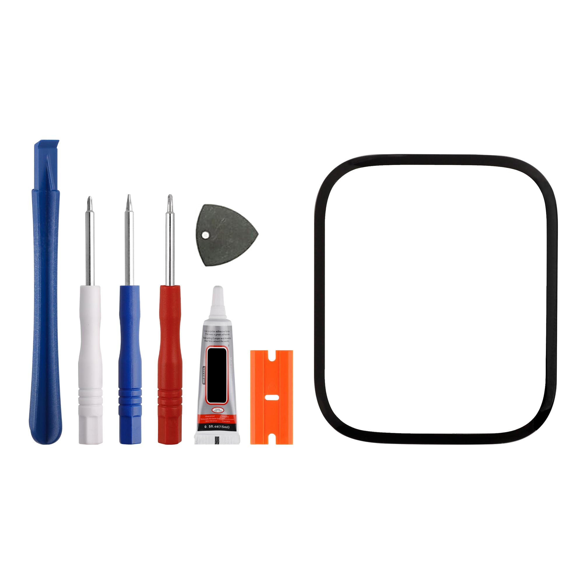 Photo 1 of SWARK New Front LED Glass Lens Replacement+OCA Compatible with Apple Watch Series 7/8/9 41mm with Upgraded Repair Kit- No LCD Screen and Touch Digitizer
