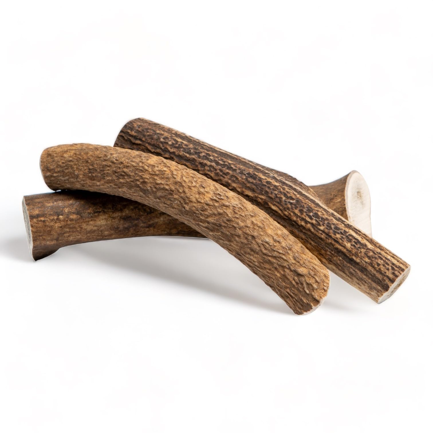 Dilecti Premium Natural Deer Antlers For Dogs - Rich in Proteins & Minerals - Durable, Long Lasting Dog Chew for Dental Care, Teething, and Boredom - Hard M (76-150g), pack of 3