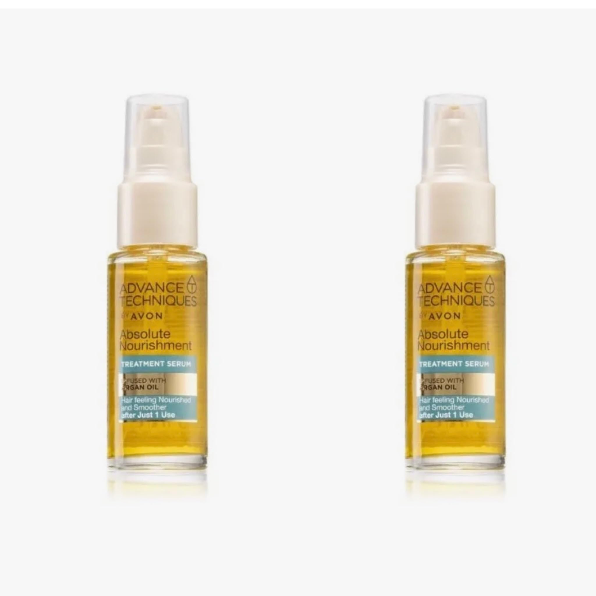 2x Avon Advance Techniques Absolute Nourishment Moroccan Argan Oil Nourishing Hair Serum-30ml(60ml)
