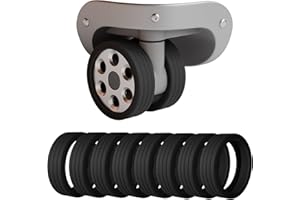 KAGM 8 Pack Luggage Suitcase Wheels Cover Carry on Luggage Wheels Cover for most 8-spinner Wheels Luggage Sets,luggage spinner Wheels Silicone case with Wear-resistant, Anti-noise (Black)