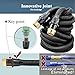 50ft Expandable Garden Hose,Heavy Duty Flexible Hose Pipe with 8-Way Spry Nozzle,3/4