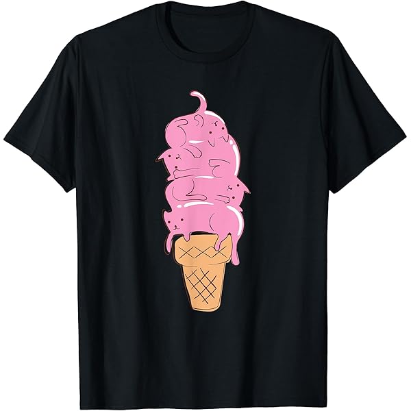 Amazon.com: Funny Cat Ice Cream Cone Meowlting Men Women Kids T