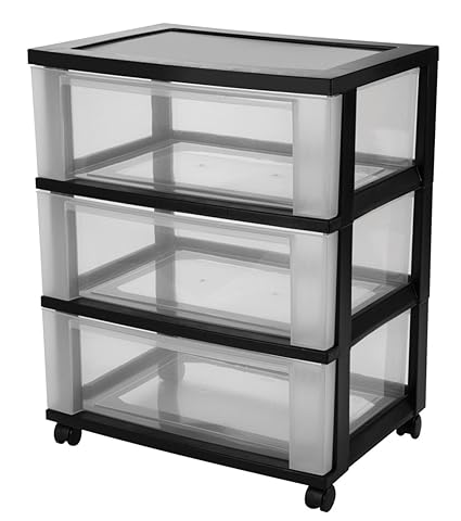 Scrapbooking Storage White Iris Wide 3 Drawer Cart Serrano80 Com