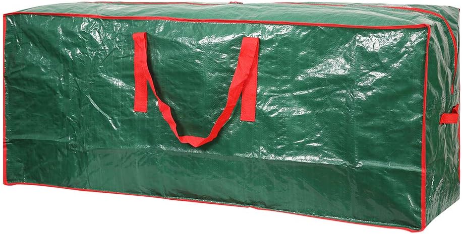 Holiday Décor Storage - Sattiyrch Christmas Tree Storage Bag - Fits Up to 7.5 ft Holiday Xmas Disassembled Trees with Durable Reinforced Handles & Dual Zipper - Waterproof Material Protects from Dust,Moisture(Green)