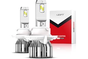 LASFIT 𝗧𝘆𝗽𝗶𝗰𝗮𝗹 9008 H13 LED Headlight Bulb, 𝟱𝟬𝗪 6000K White, 𝟑‑𝗬𝗲𝗮𝗿 No Light Decay, Fit 𝟗𝟗% Vehicle, 𝟏:𝟏​ 